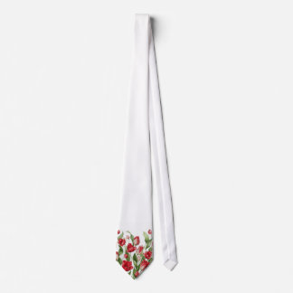 Corbata de tulipán de acuarela floral blanca