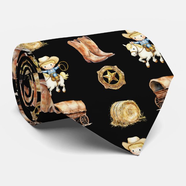 Corbata de vaquero de dibujos animados lindos (Enrollado)
