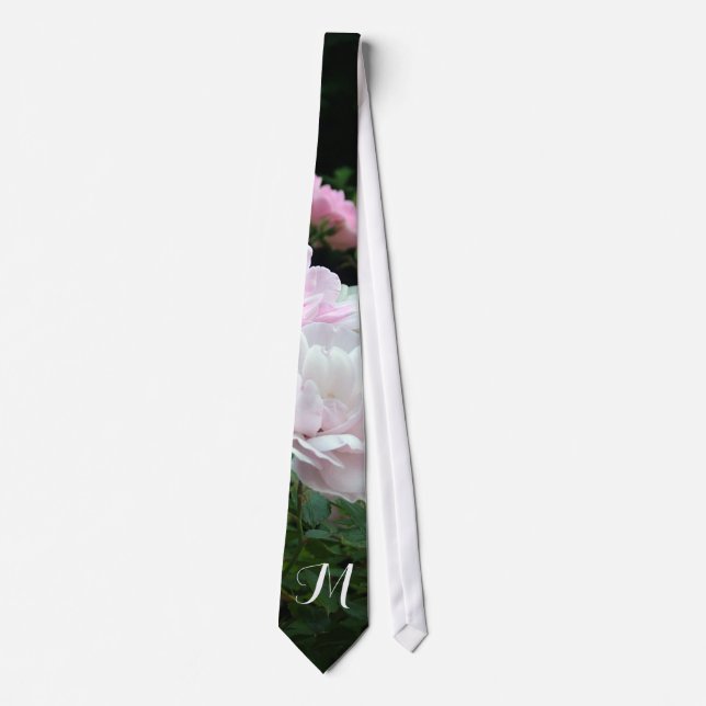 corbata de vestido con monograma de flor de rosa r (Anverso)