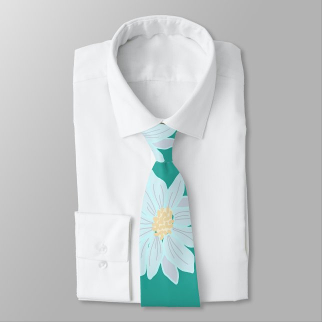 Corbata Deanna Day Daisey Tie Verde azulado (Atado)