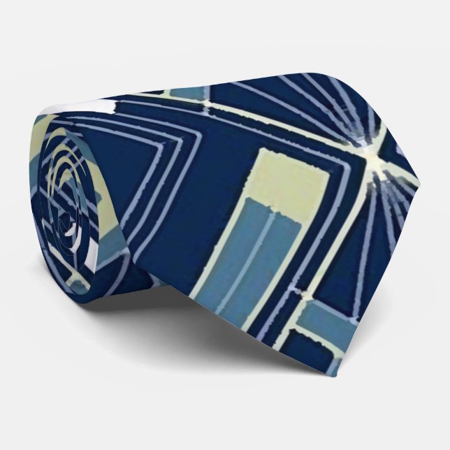 Corbata Deco de arte geométrico (Enrollado)