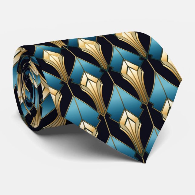 Corbata Decoración Art Deco elegante con baldosas (Enrollado)