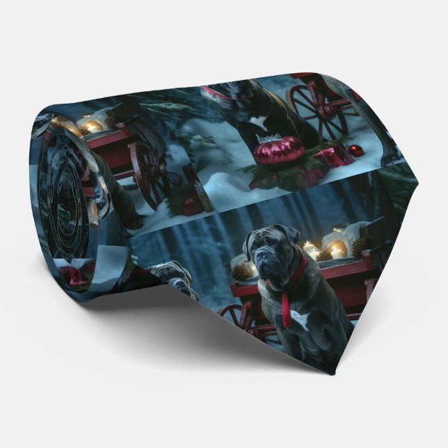 Corbata Decoración de los Navidades Cane Corso Snowy Sleig (Enrollado)