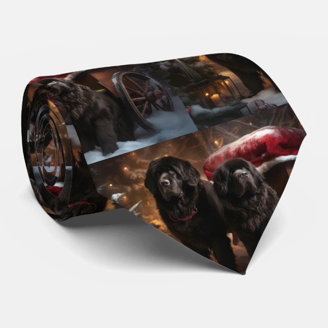 Corbata Decoración de Navidades de Newfoundland Snowy Slei (Enrollado)