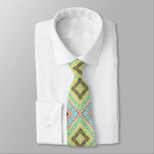 Corbata Decoración ornamental retro folclórico amarillo br