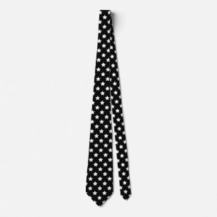 Corbata Decorativo del patrón de las estrellas blancas neg