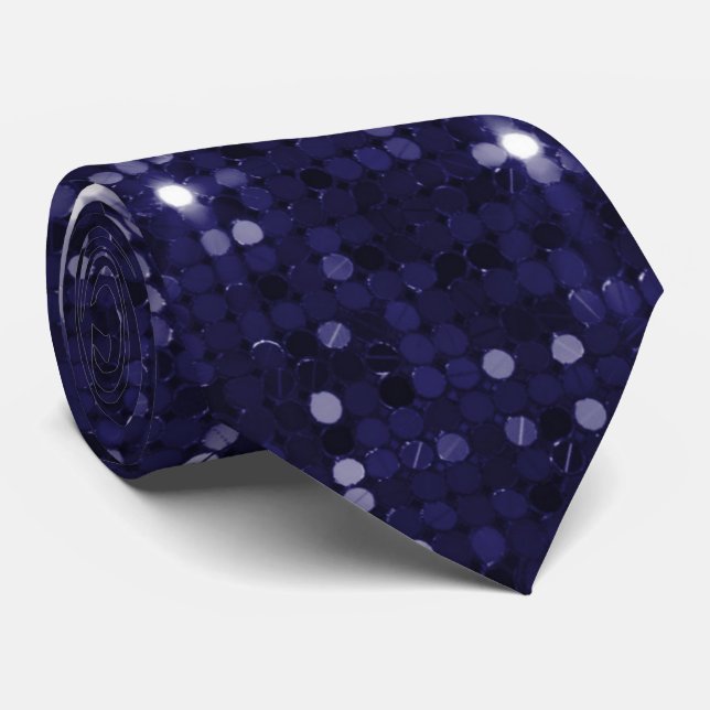 Corbata Deep Indigo Shimmer Sparkle Sequin Necs (Enrollado)
