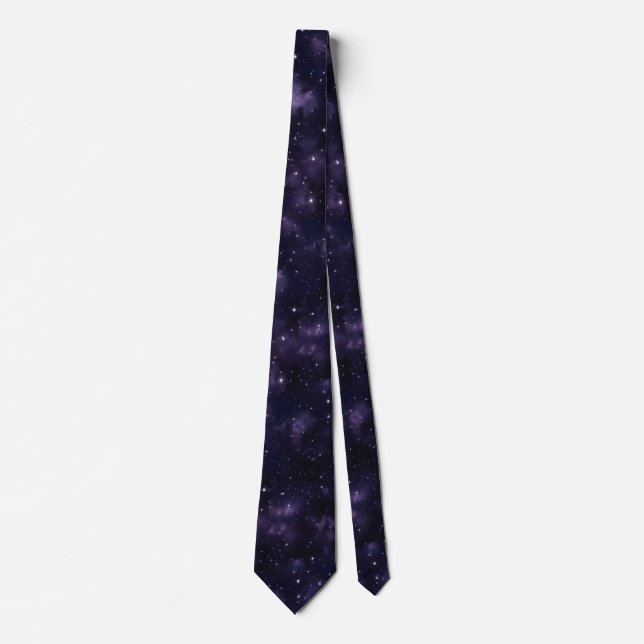 Corbata Deep Purple Starry Night AI Art (Anverso)
