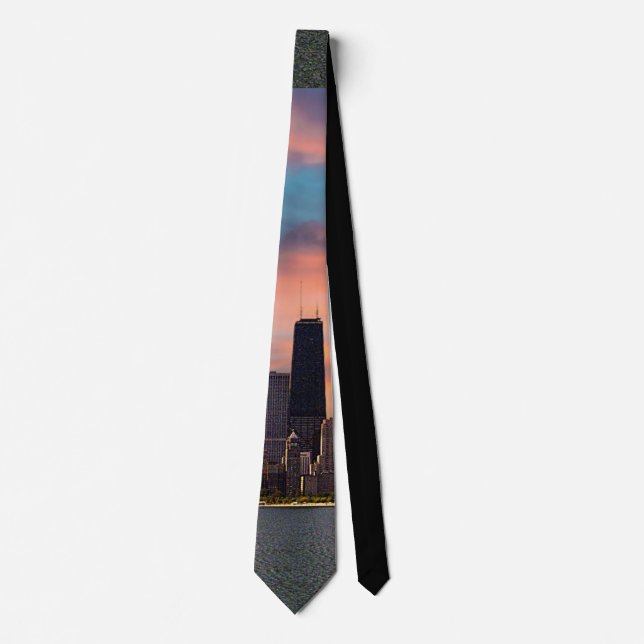 Corbata Deep Sunset Chicago (Anverso)