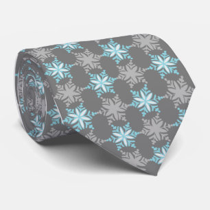Corbata Deja que nieve gris copo de nieve
