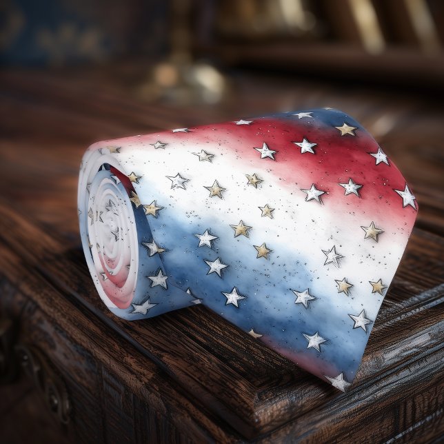 Corbata del Cuatro de Julio – Patrón de Estrellas  (Subido por el creador)