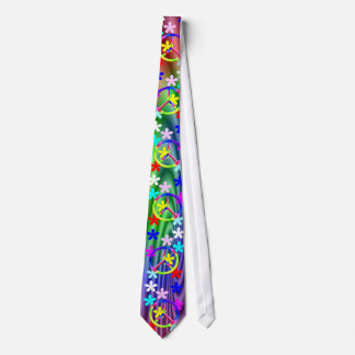 Corbata del flower power de Sgn- de la paz