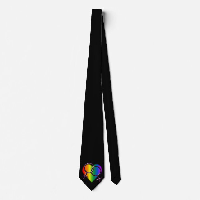 Corbata del mismo sexo del amor del arco iris del (Anverso)