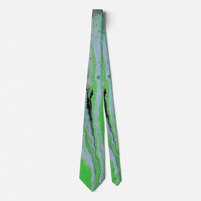 Corbata Delantal abstracto verde negro Fair Game 2 (Anverso)