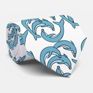 Corbata Delfines azules circulando en círculos Thunder_Cov