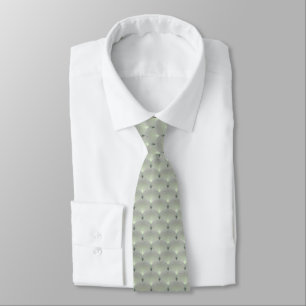 Corbata Delicada, verde y gris, art deco.