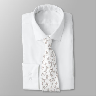 Corbata Delicado follaje marrón