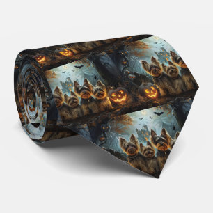 Corbata Delicia de noche de Halloween para perros Biewer T