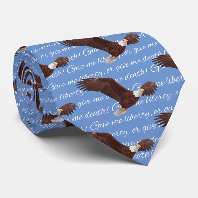 Corbata Déme la libertad o déme la muerte Eagle (Enrollado)