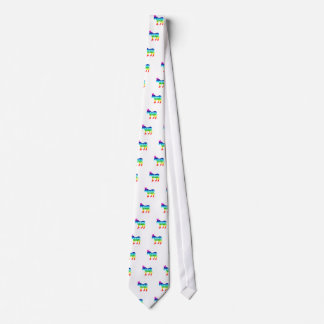 Corbata Demócrata Burro Original Afligido Arcoíris