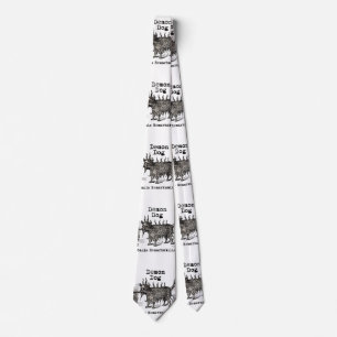 Corbata Demonio de Perro Divertido Vintage Lindo