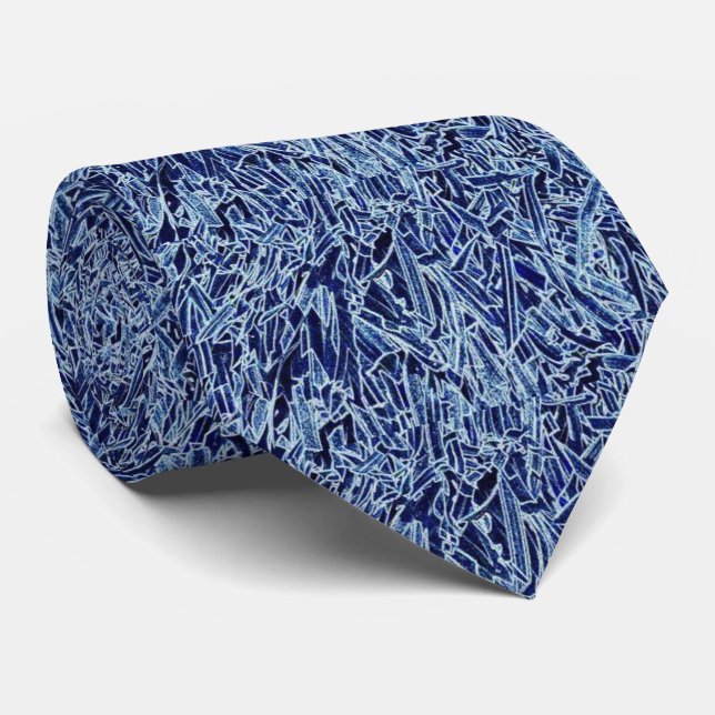 Corbata Denim Blue Abstract Design Neck Tie (Enrollado)