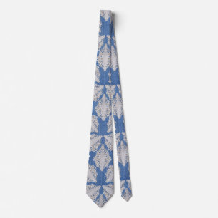 Corbata Denim con repetición de encaje
