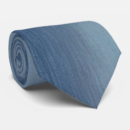 Corbata Denim Faded Contemporáneo Aspecto Agujero del Cuel
