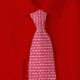 Corbata Denmark Flag Brick Pattern