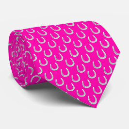 Corbata Derby con estampado de herradura en miniat
