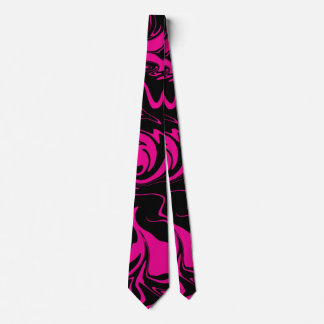 Corbata Derrame - Magenta y negro