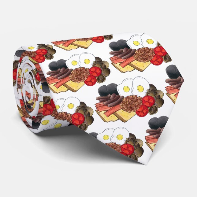 Corbata Desayuno inglés completo Reino Unido Cocina britán (Enrollado)