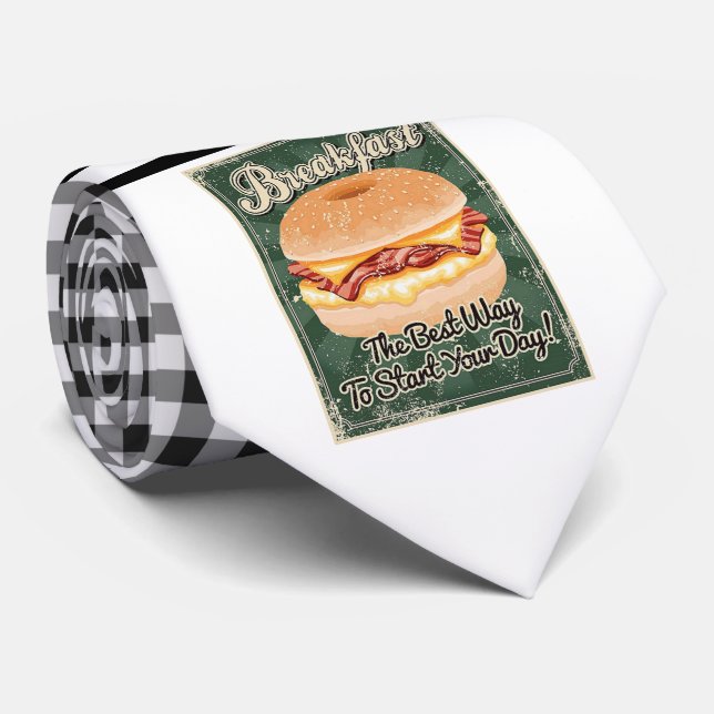Corbata Desayuno retro Bagel Necktie (Enrollado)