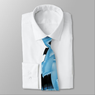 Corbata Desechos o cintas azules y negros destruidos