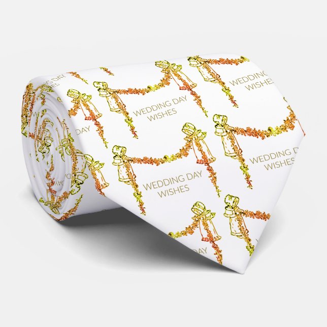 Corbata Deseos del Día de la Boda (Enrollado)