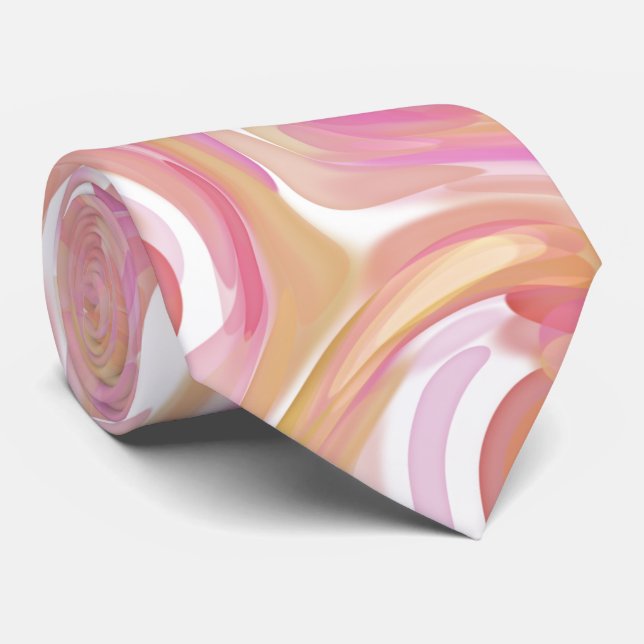 Corbata Desierto Rosa Swirl Necktie (Enrollado)
