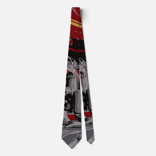 Corbata Detalle de la motocicleta roja (Anverso)