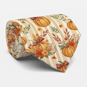 Corbata Día de Acción de Gracias Calabaza Cosecha Patrón d