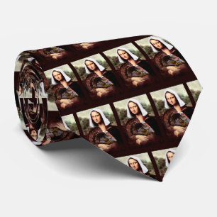 Corbata Día de Acción de Gracias Mona Lisa Peregrino con P