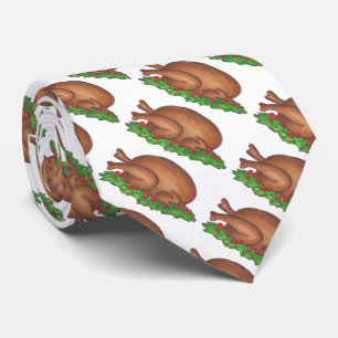 Corbata Día de Acción de Gracias Navidades de comida para