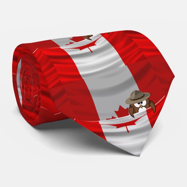 Corbata Día de Canadá (Enrollado)