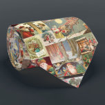 Corbata Día de fiesta de la obra clásica de las escenas de<br><div class="desc">El lazo perfecto del navidad a llevar para trabajar y celebraciones de días festivos. Muestre apagado su lado de la diversión llevando este lazo festivo del día de fiesta que ofrece las escenas del día de fiesta del vintage - impresas en ambos lados.</div>