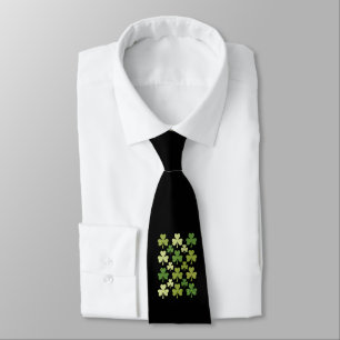 Corbata Día de San Patricio Corazón Trébol de la Suerte Tr