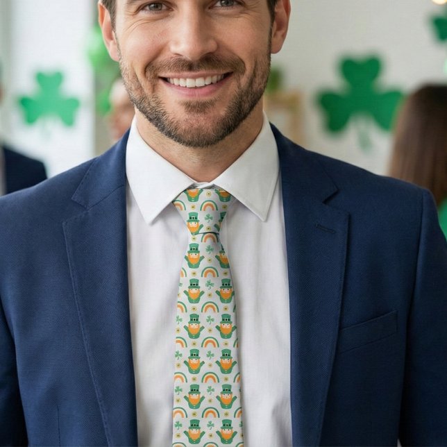 Corbata Día de San Patricio Duende  (St. Patrick’s Day Leprechaun Neck Tie)