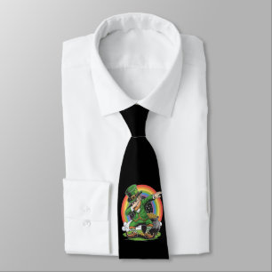 Corbata Día de San Patricio Leprechaun Dab Bailando Dab