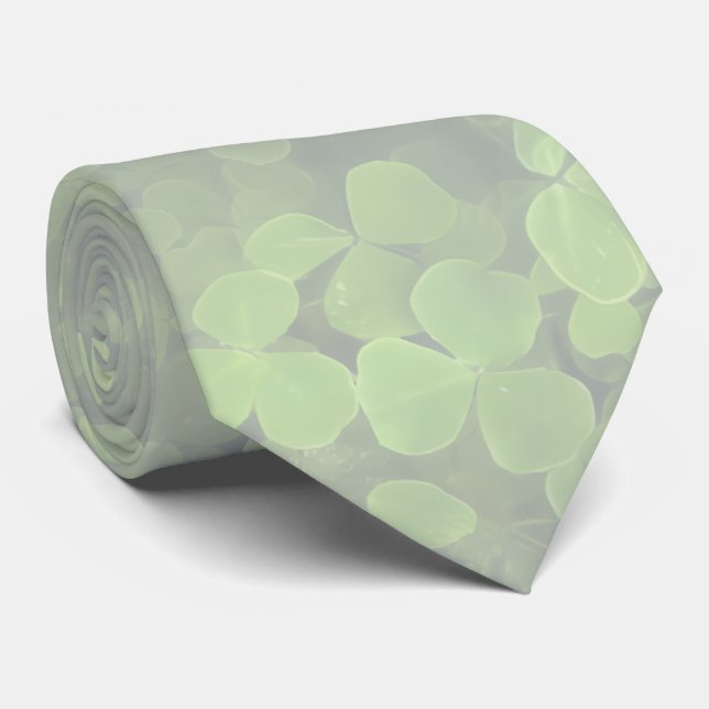 Corbata Día de San Patricio Trébol (Enrollado)