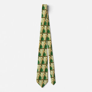 Corbata Día de San Patricio vintage Dama vistiendo verde 