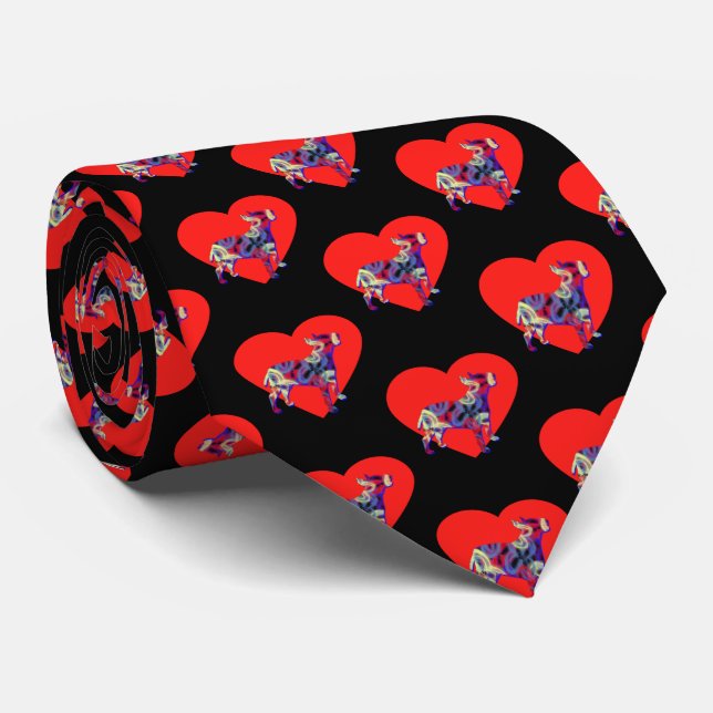 Corbata Día de San Valentín de Perro Inglés Bull Terrier C (Enrollado)