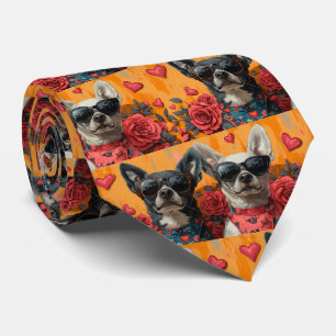 Corbata Día de San Valentín de Rosas con Ganado Australian