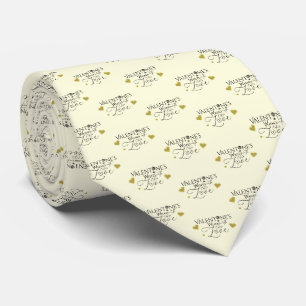 Corbata Día de San Valentín Lettering Minimalista